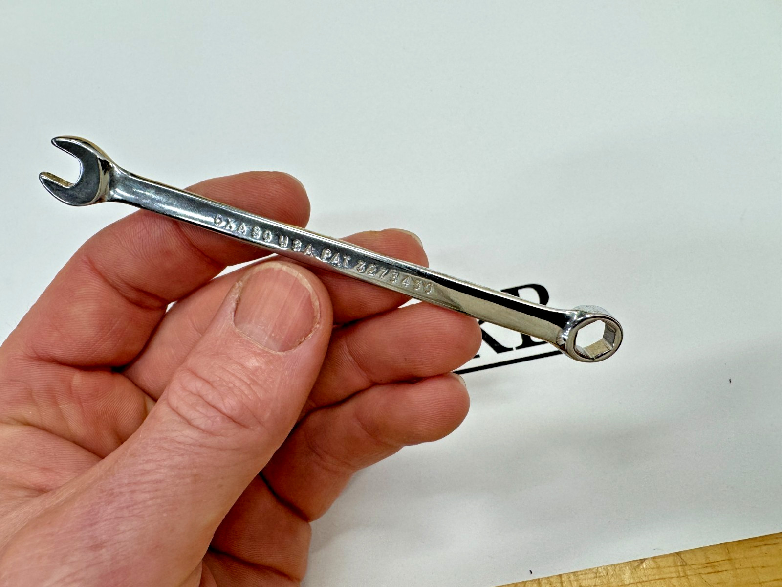 Snap-on Tools USA RARE OL NOS 1/4″ SAE Chrome 6 Point OFFSET Combo Wrench OXA80