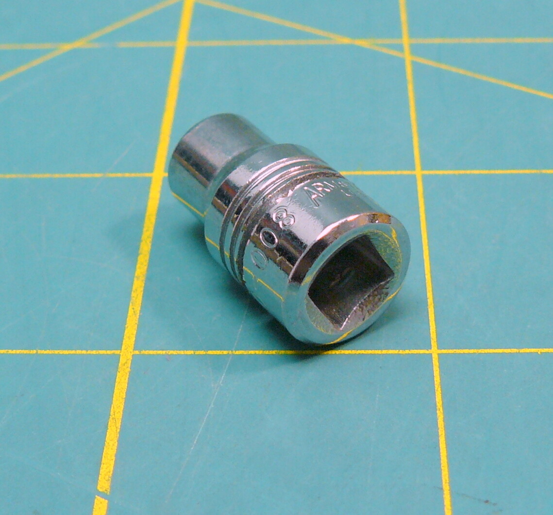 Armstrong 1/4″ 6-Point Socket 1/4″-Drive P/N 10-008 MADE IN USA