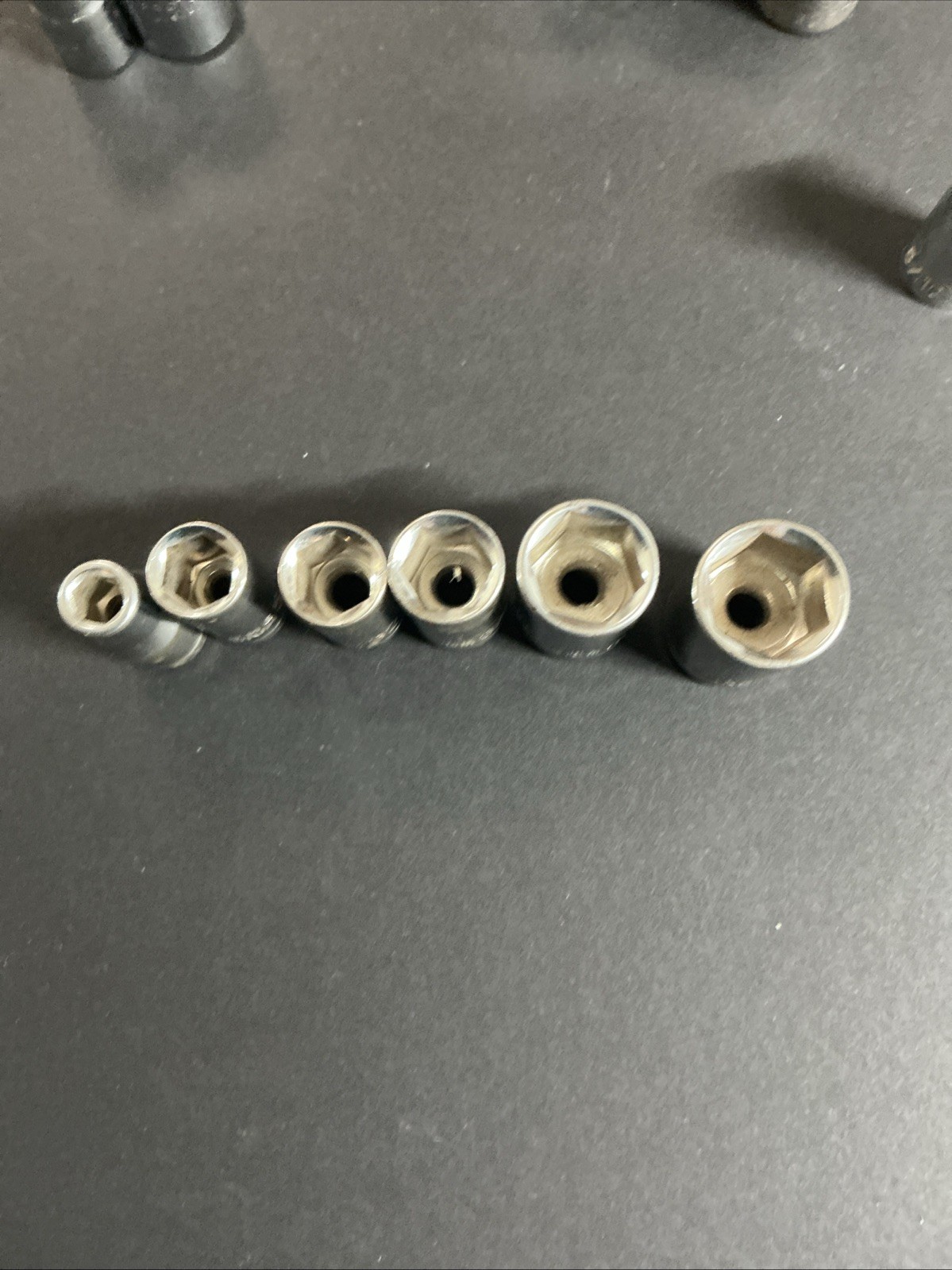 Lot of 27 Assorted 1/4” Sockets Please See Description For Names of Sockets