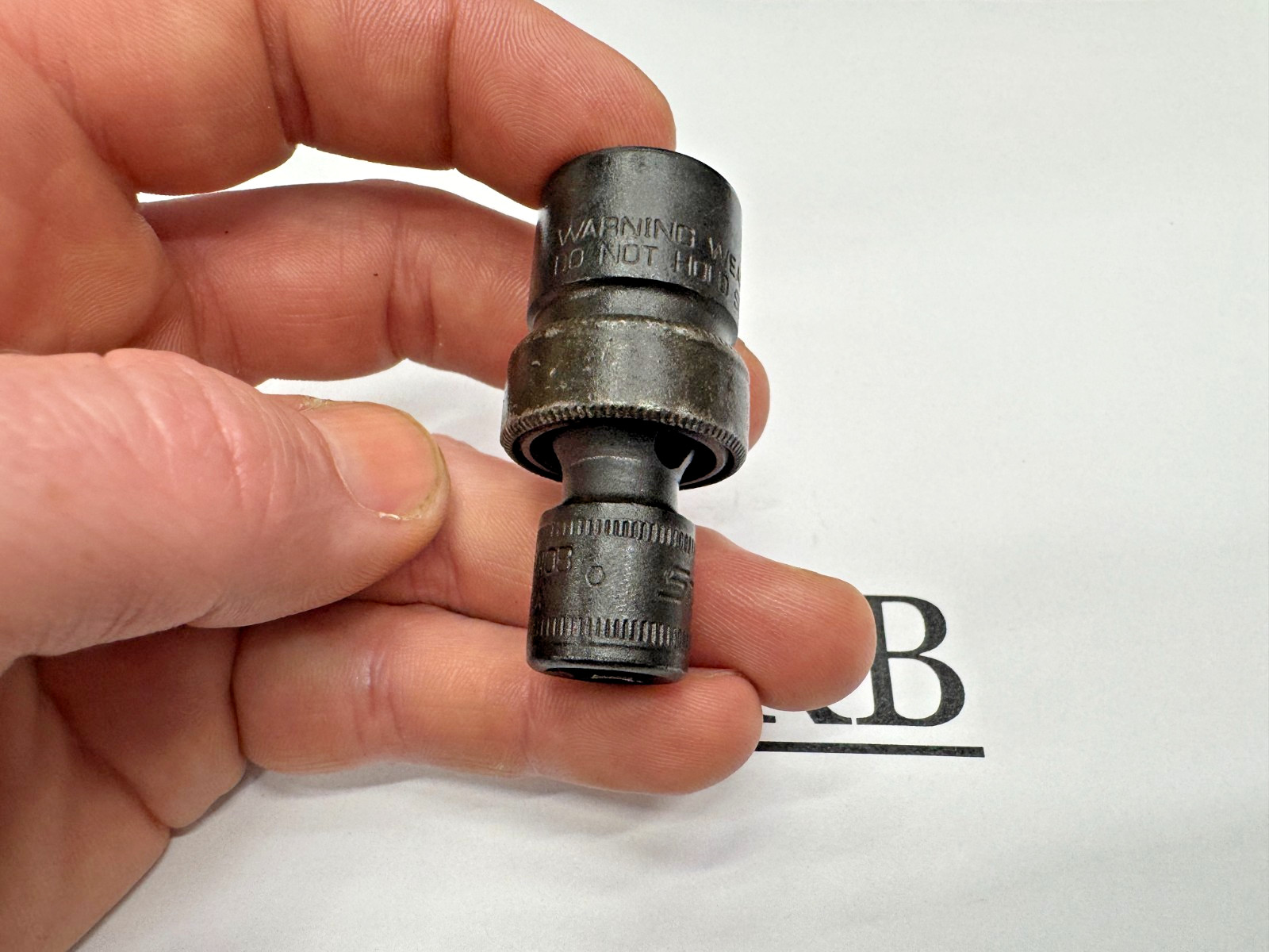 Snap-on Tools USA 3/8″ Drive 10mm Metric 6PT Impact Swivel Socket IPFM10B NICE