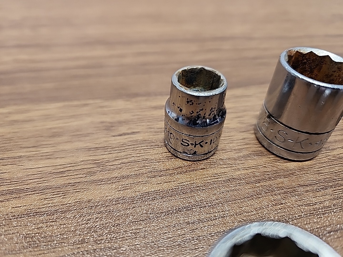 (9) S-K Wayne 3/8″ Drive 12 Point & Specialty SAE Metric Sockets Lot ~ Made USA