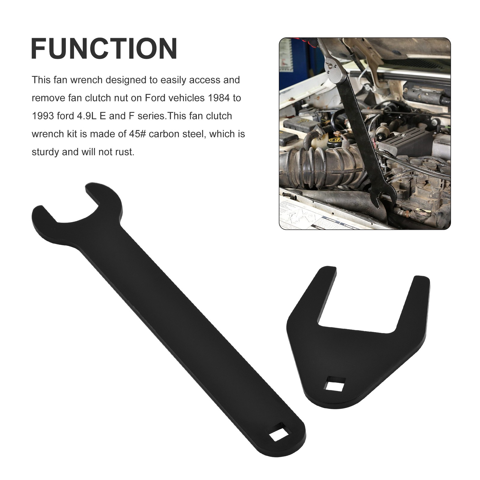 FORD FAN CLUTCH WRENCH SET 36mm & 58mm 4 Remove Replace Fan Assembly Truck E F