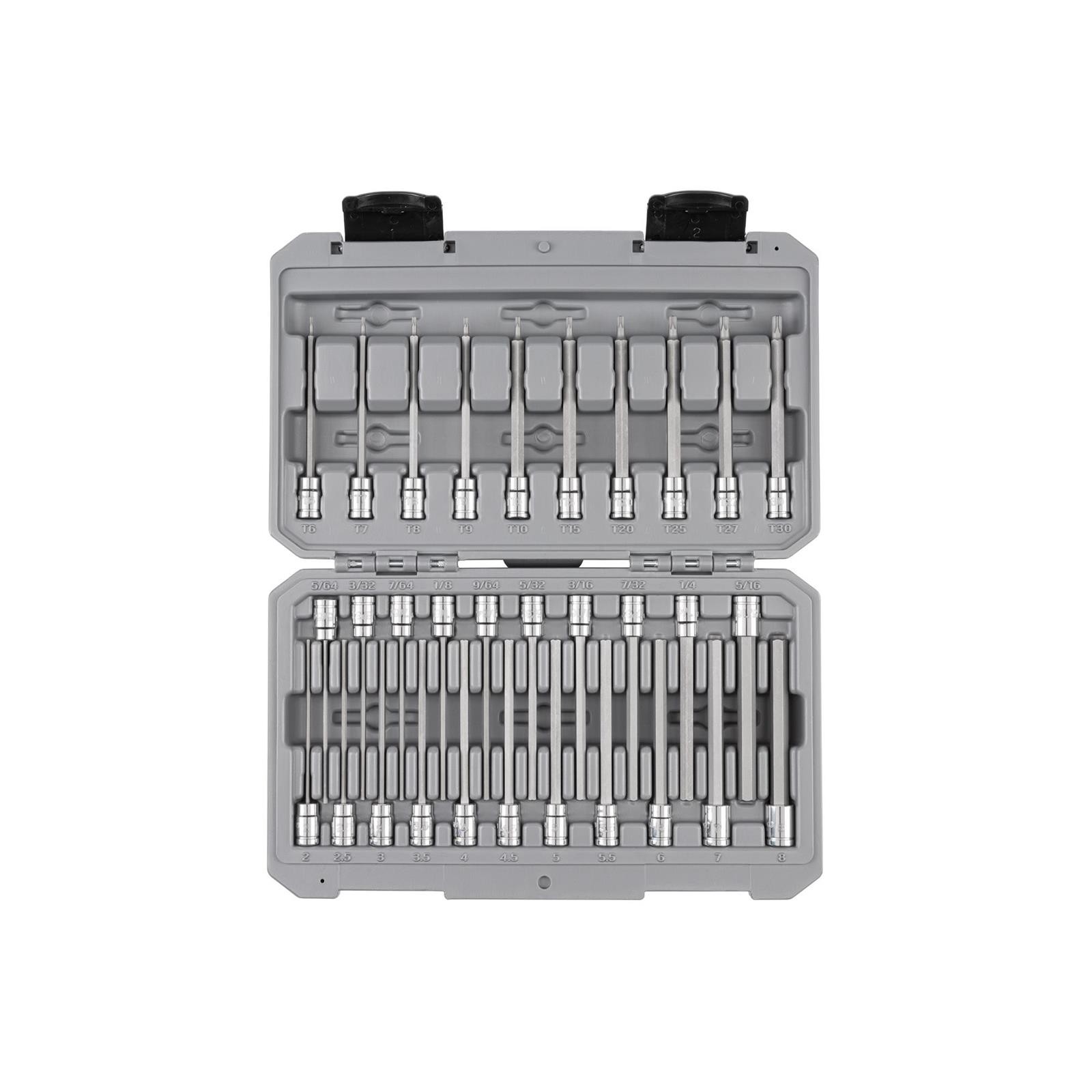 Tekton SHB90303 1/4″ Drive Long Hex/Torx Bit Socket Set, 31-Piece