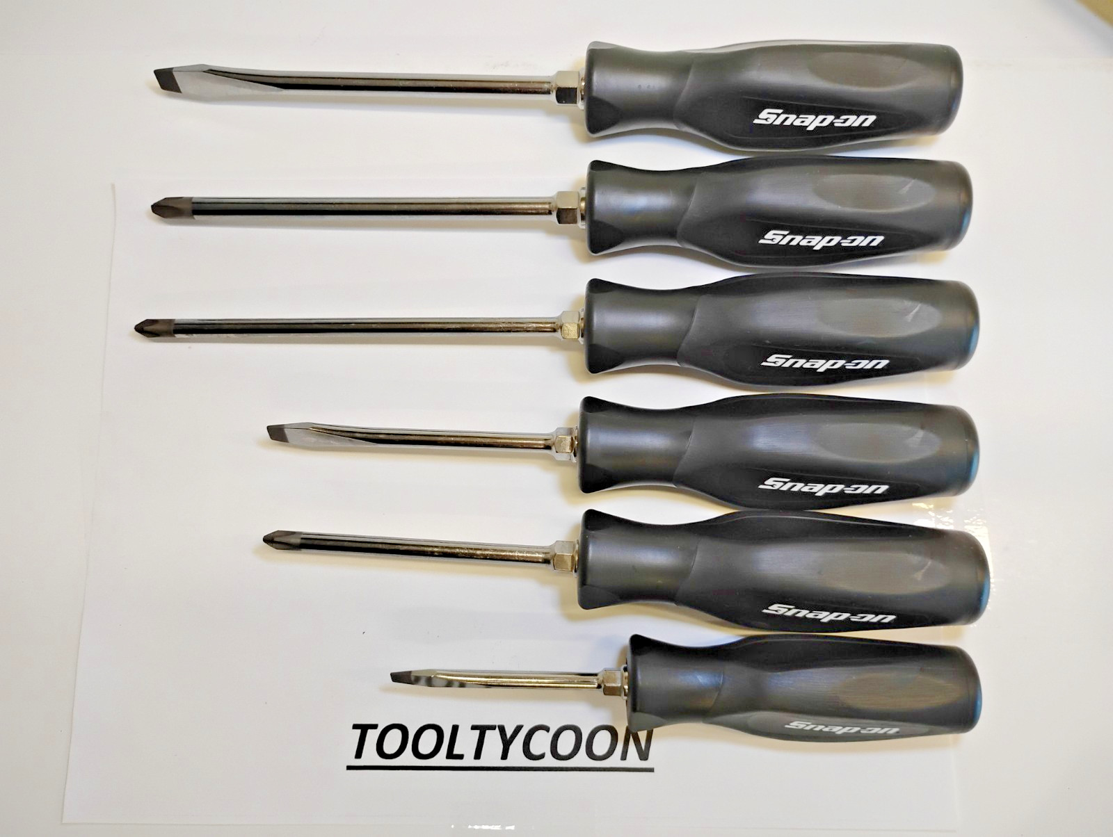 Snap-On Tools USA NEW Custom LIMITED 6pc BLACK Screwdriver Set Phillips & Flat