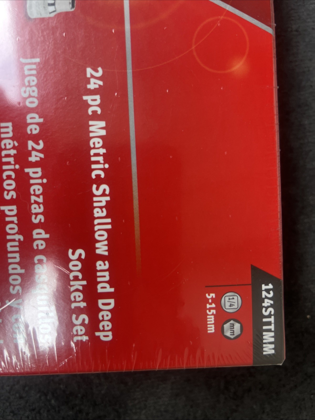 For Snap-on Tools NEW 24pc 1/4 Drive Metric 6pt Shallow Deep Socket Set 124STTMM