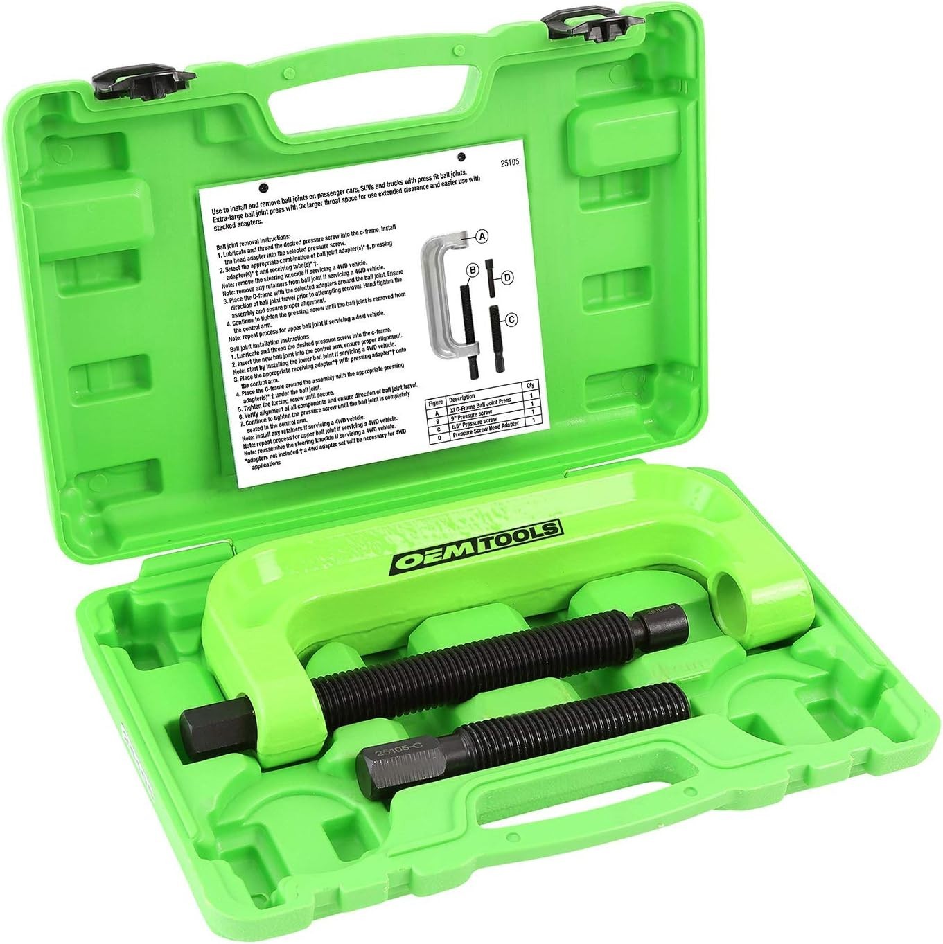 Extended Ball Joint Press Tool with Forged Steel Construction for Trucks