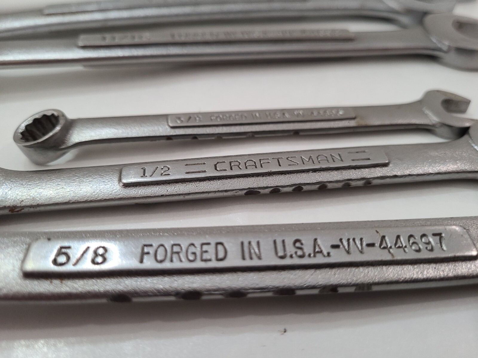 Vintage Craftsman Standard Combination Wrench Set VV Series 12 Piece 3/4-1/4 7/8