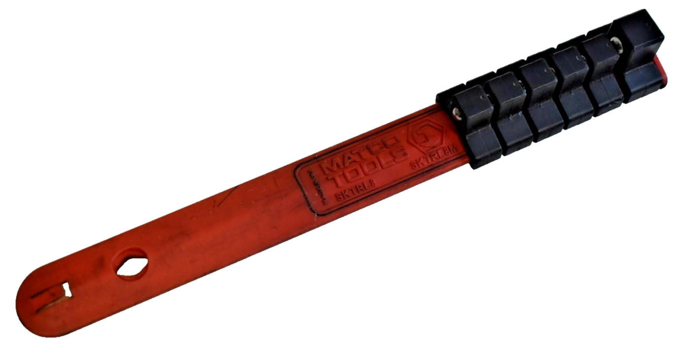 Matco Tools SKTRL8 Socket Rail Organizer 8″ Length 3/8″ and 1/2″ Drive 6 slot