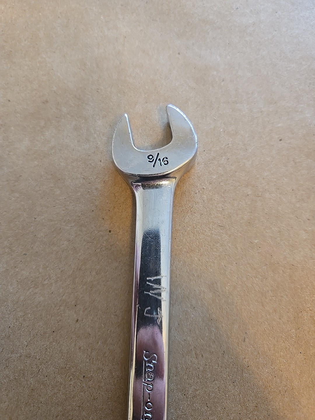 Snap On 9/16″ 6PT SAE Chrome Open/Flare Nut End Combination Wrench RXS18