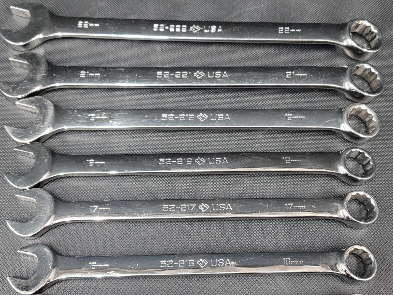 Armstrong Tools 15 pc 12 point Metric Combo Wrench Set 7-19mm & 21-22mm GMTK 52