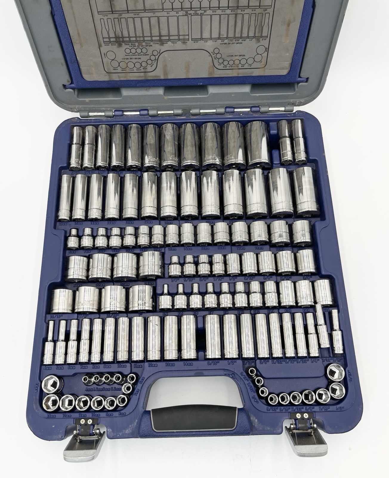 Blue Point 155pc 1/4”+3/8”Dr General Service Set BLPGSSC155 SAE/Metric