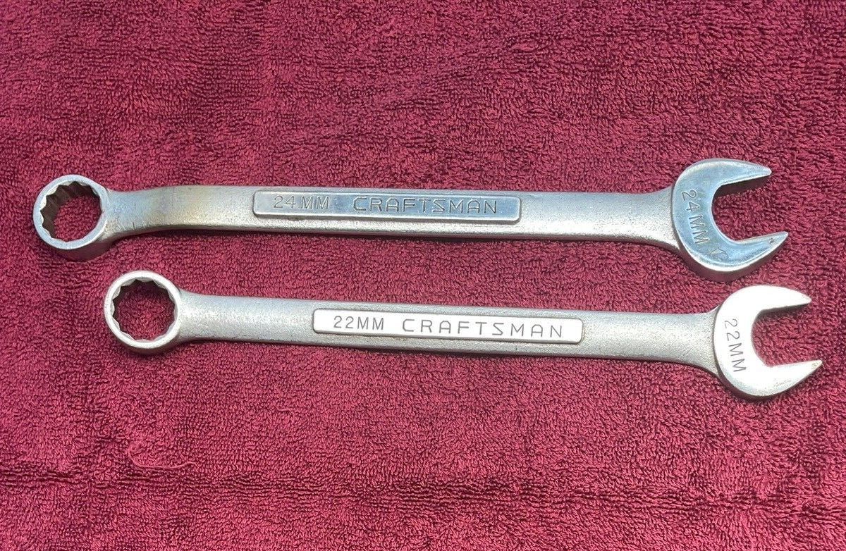 Nice USA Craftsman 42922 -VA- 22MM & 42923 24MMCombo Wrench-NICE