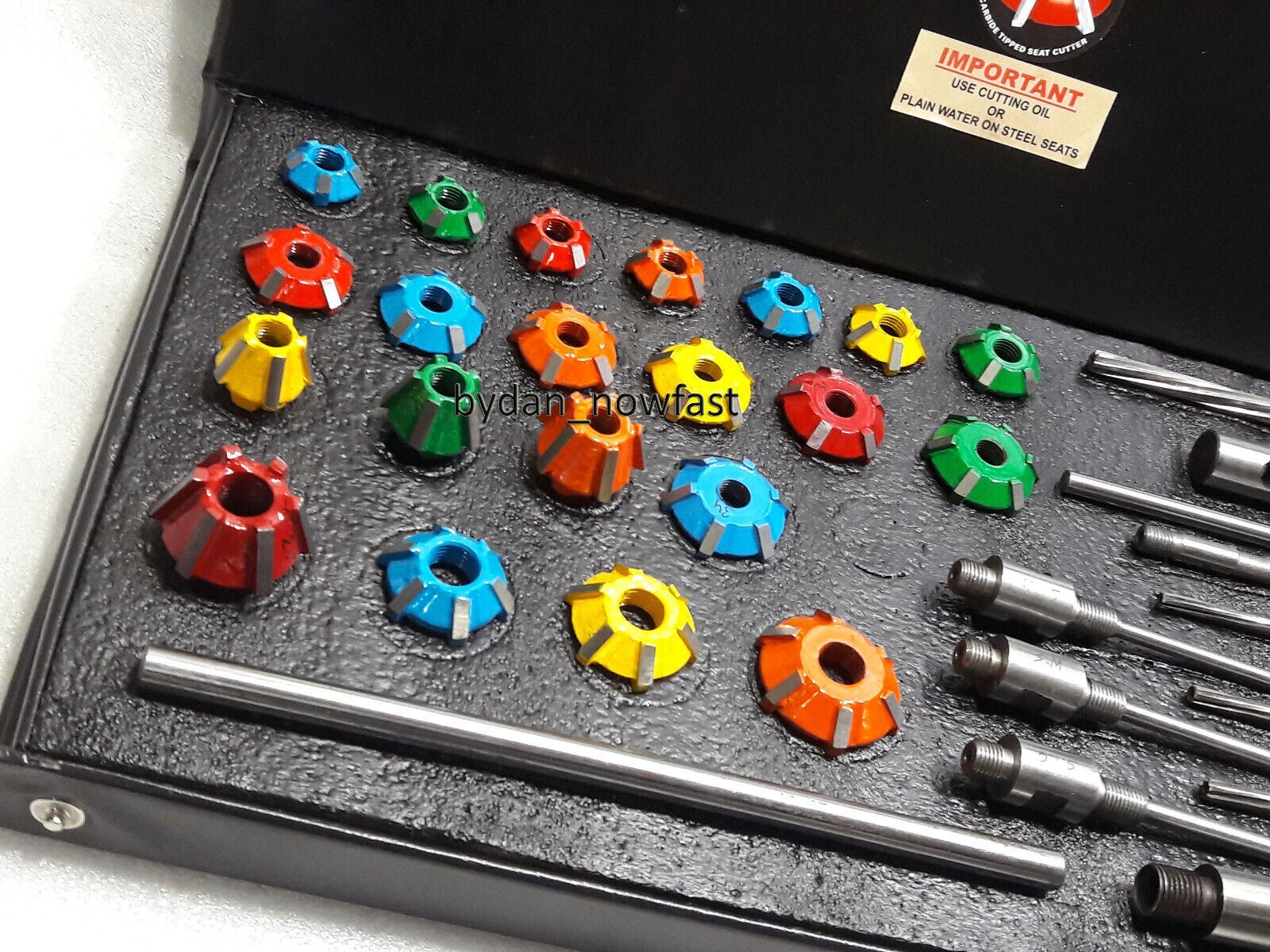 MOTORCYCLES,ATV HEADS VALVE SEAT CUTTER KIT CARBIDE TIPPED 34 PCS ALL IN ONE