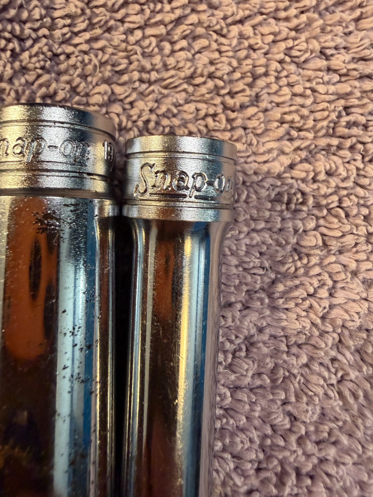 3 Snap-On Sockets 3/8″ Drive 12 Point SAE Deep 19/32 9/16 3/8 SF191 sf181 sf121