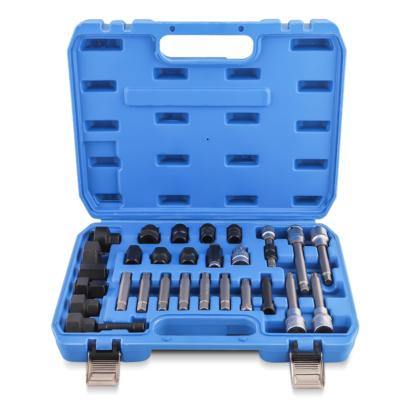 30PCS Alternator Pulley Removal Tool Kit Alternator Clutch Freewheel Pulley Set