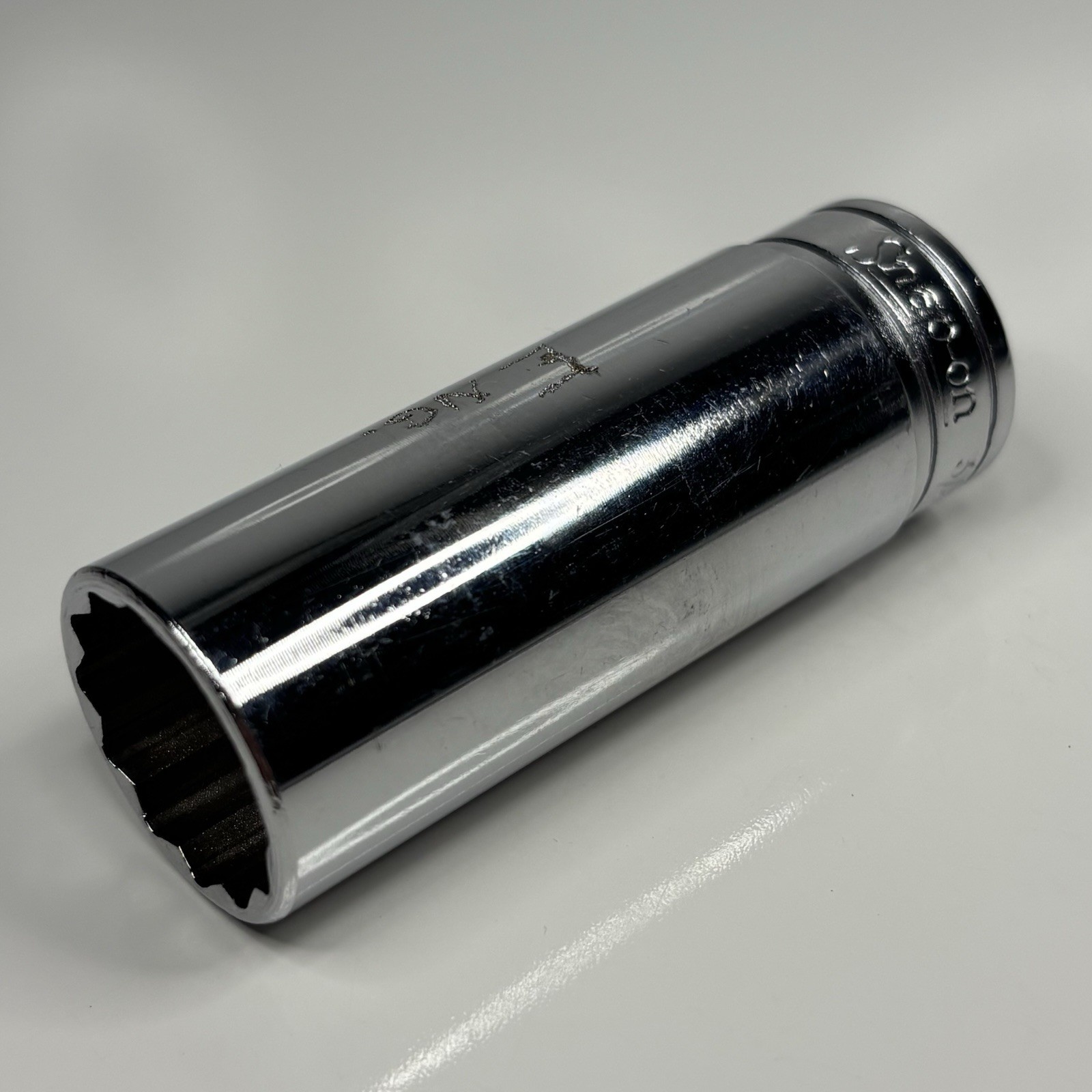 Snap On Tools SF241 3/8 Dr 12Pt SAE 3/4 Flank Dr Deep Socket USA VTG
