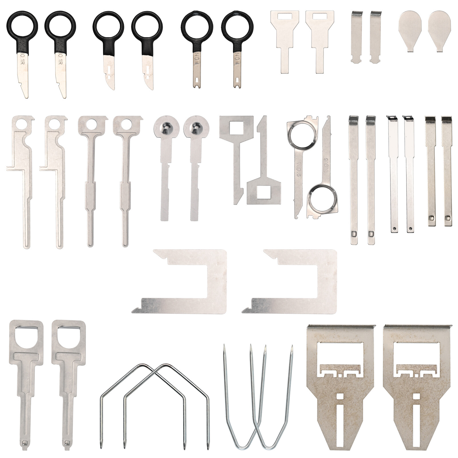 38 Pcs Car Radio Audio Stereo Removal Tool Key Set Head Unit Extractor Kits