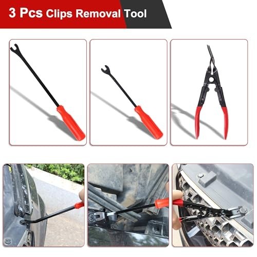 19Pcs Trim Removal Tool Set – Auto Clip Pliers, Plastic Pry Tools for Car Panel,