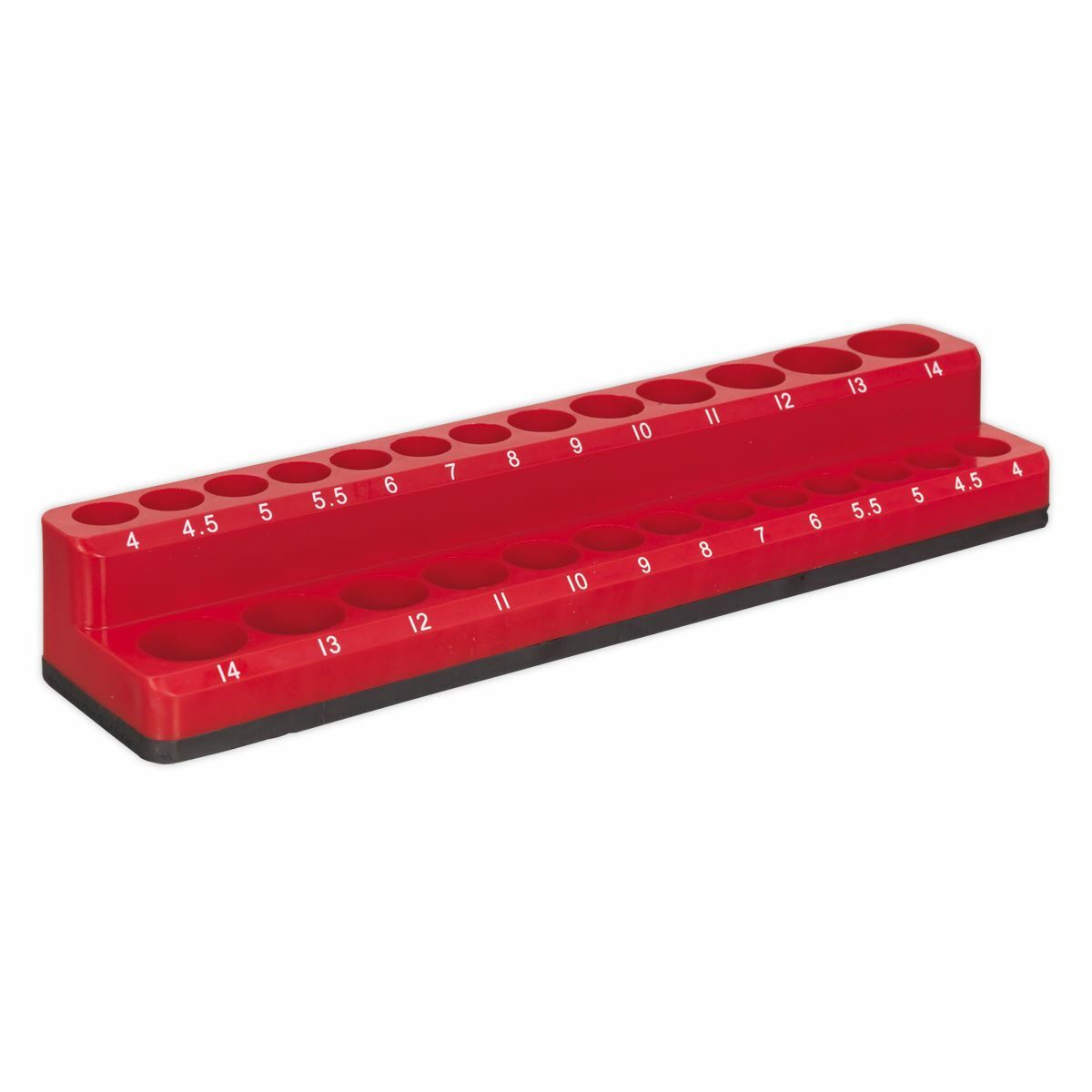 Sealey Magnetic Socket Holder 1/4″ Drive 26 Sockets Standard Deep Sockets Garage