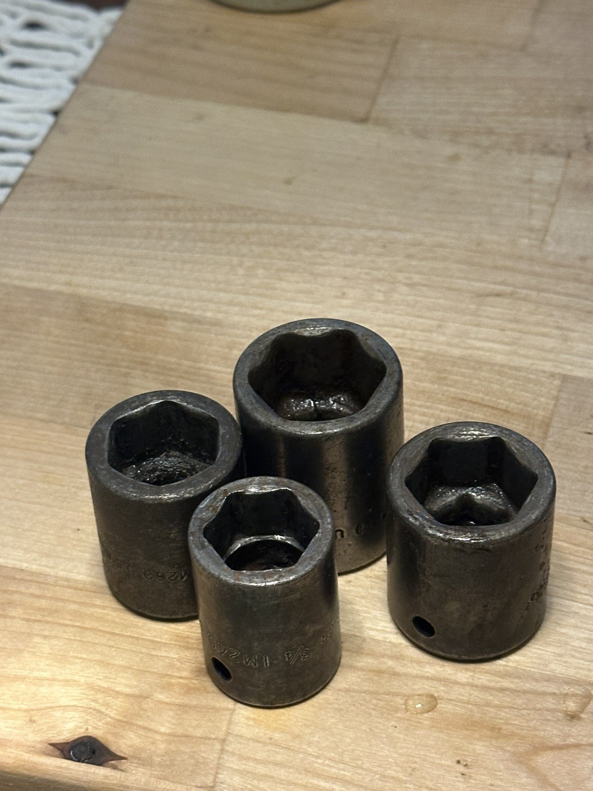 Snap On Vintage 1/2″ Drive impact sockets 15/16, 7/8, 13/16, 3/4