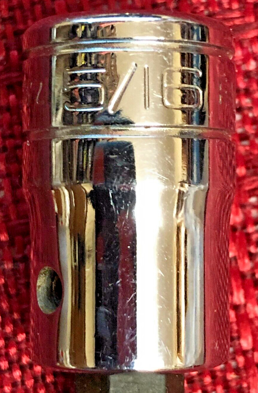 Snap On FA10L SAE 5/16″ Chrome Long Hex Bit Socket 3/8″dr 6″L 1995 USA Good 8/10