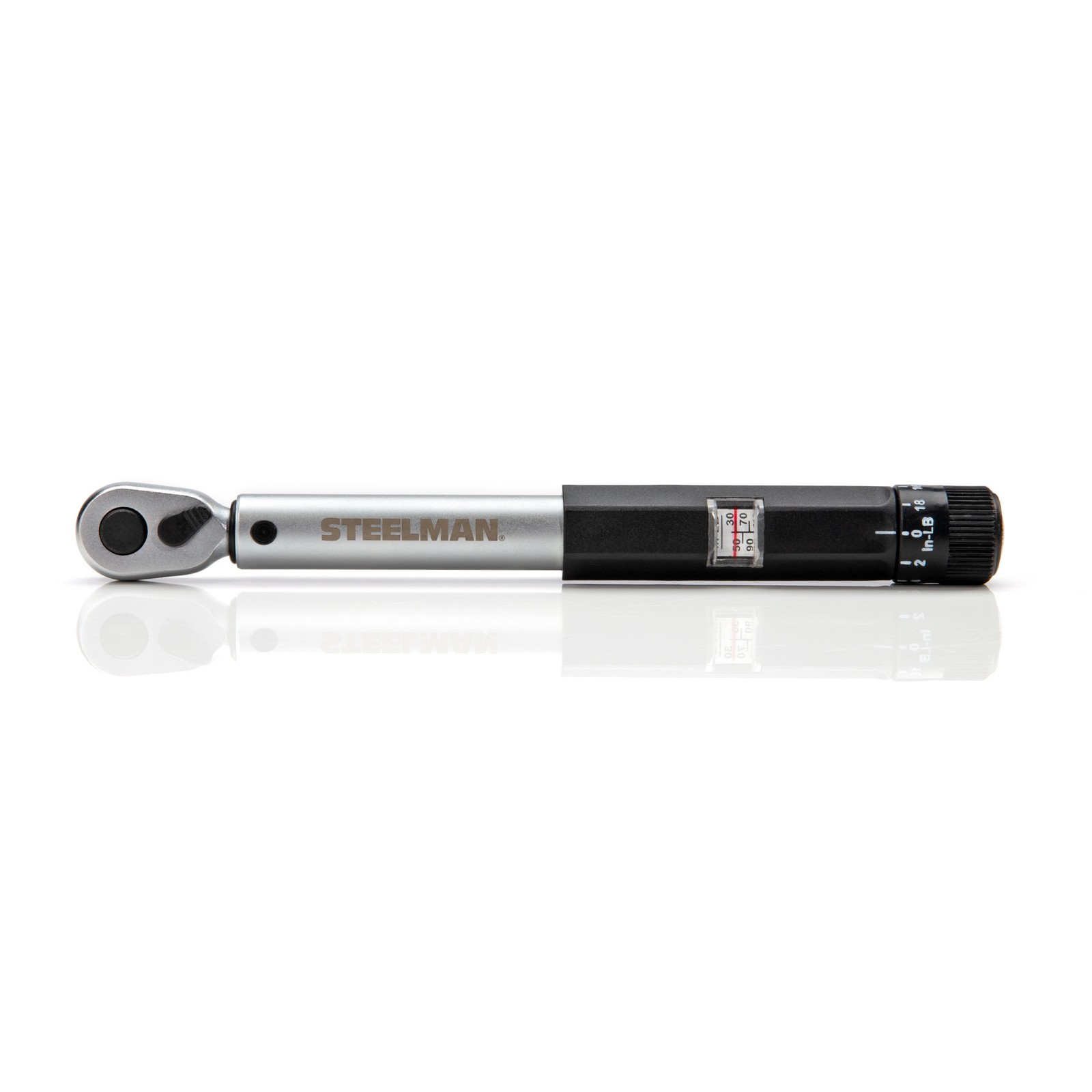 Steelman 1/4 in. Drive Adjustable Torque Wrench, 30 to 150 Inch Pounds 96196-B