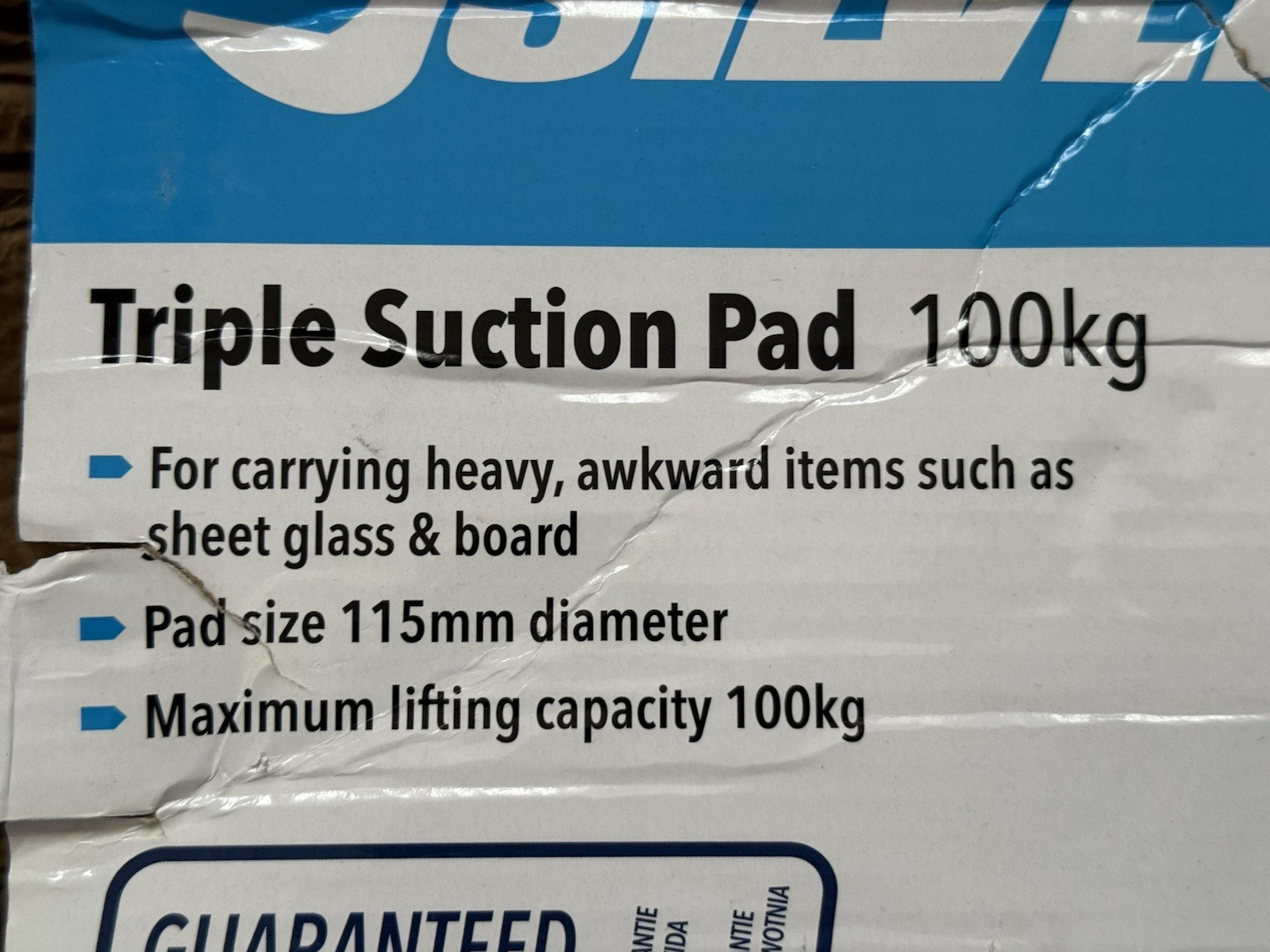 GENUINE BRAND NEW UNUSED SILVERLINE – TRIPLE SUCTION PAD – 100KG