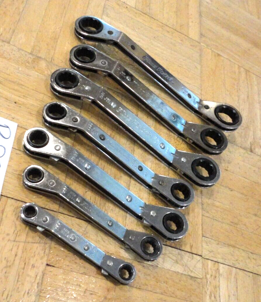 BLUE-POINT TOOLS 7 PIECE METRIC RATCHETING BOX END WRENCHES 7MM-21MM