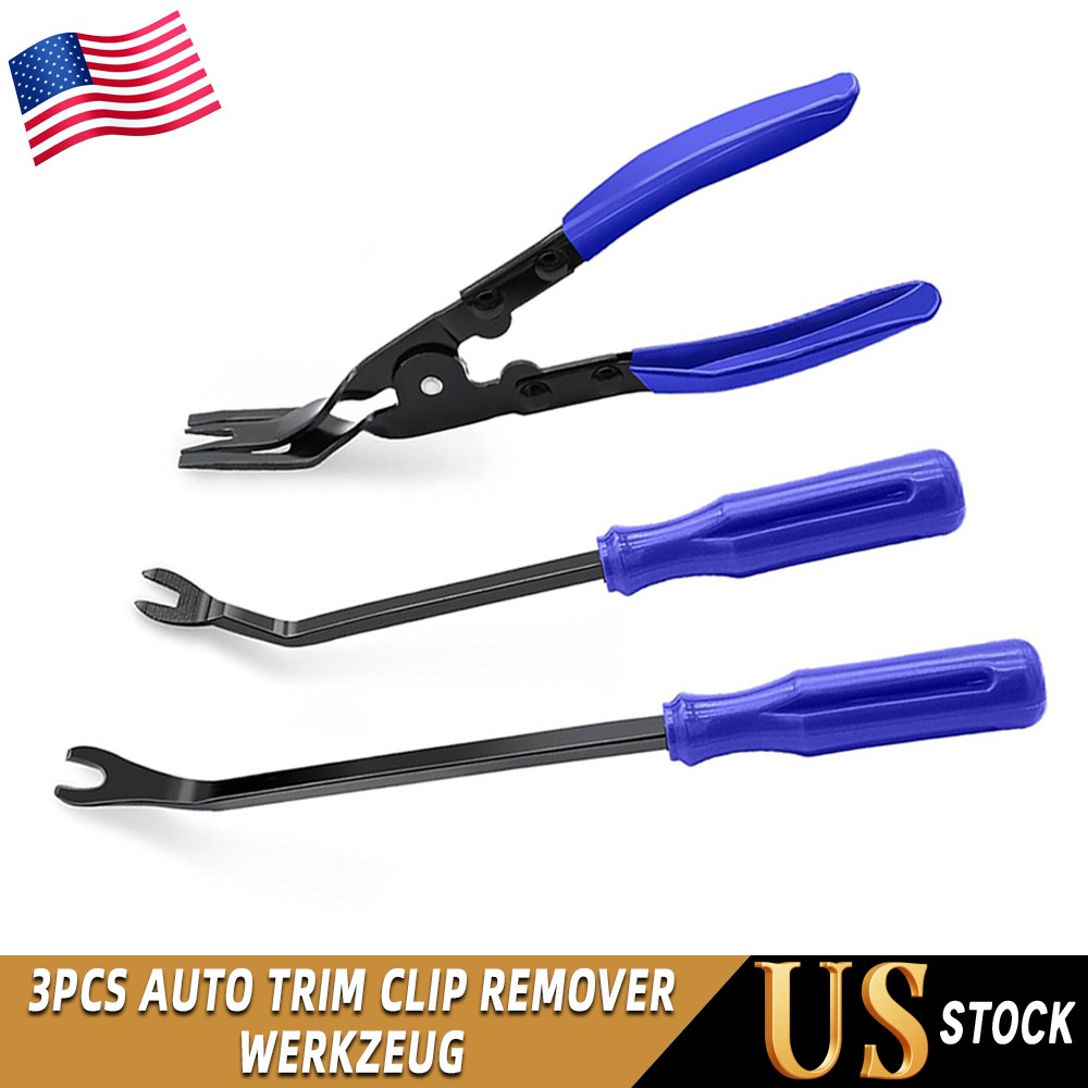 3PCS Auto Trim Clip Remover Tool Removal Pliers Fastener Door Panel Retainer Set