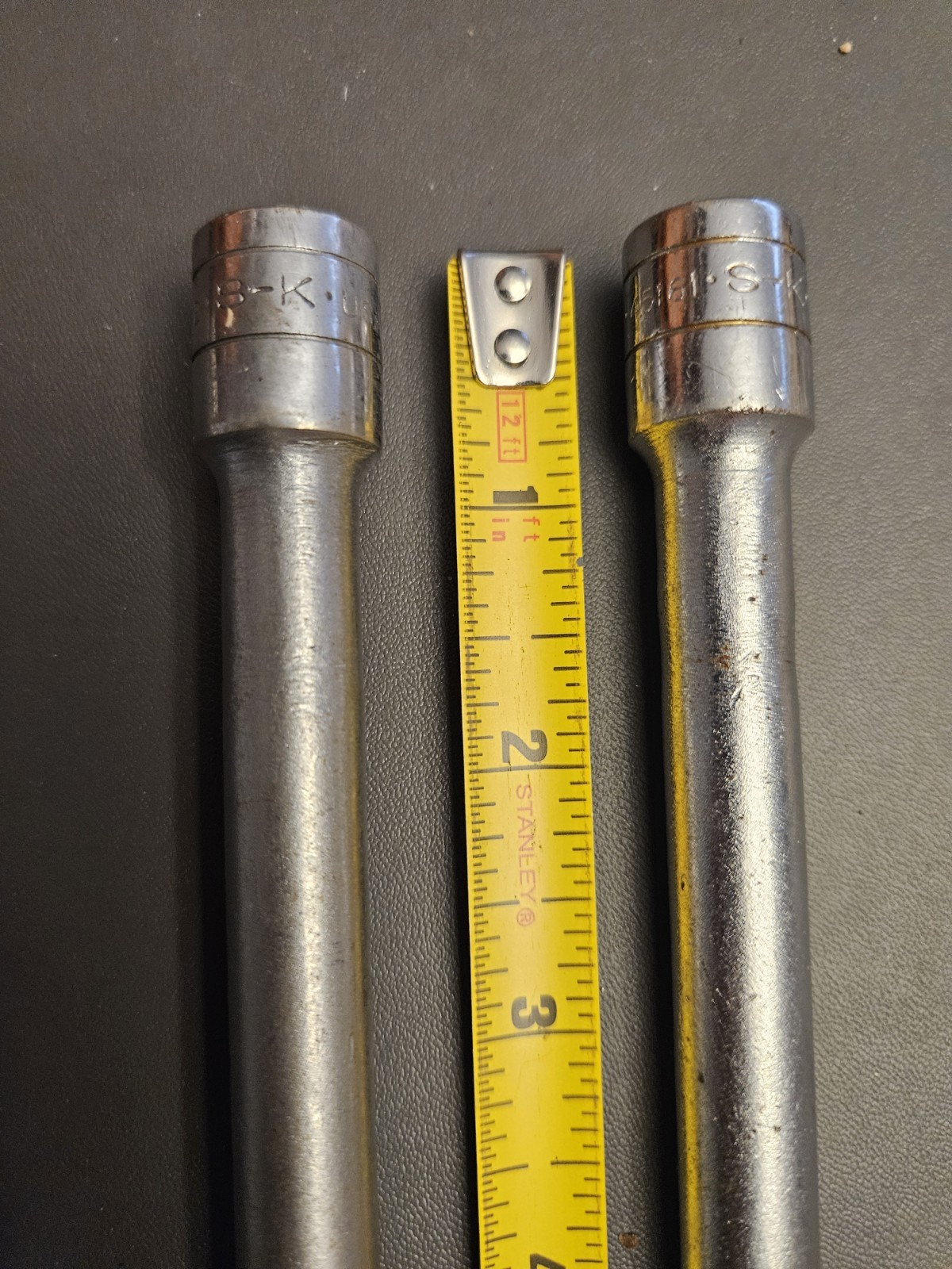 Lot Of Vintage S-K 3/8 Drive Extensions, 12 Inch (45162) And 6 Inch (45161) USA
