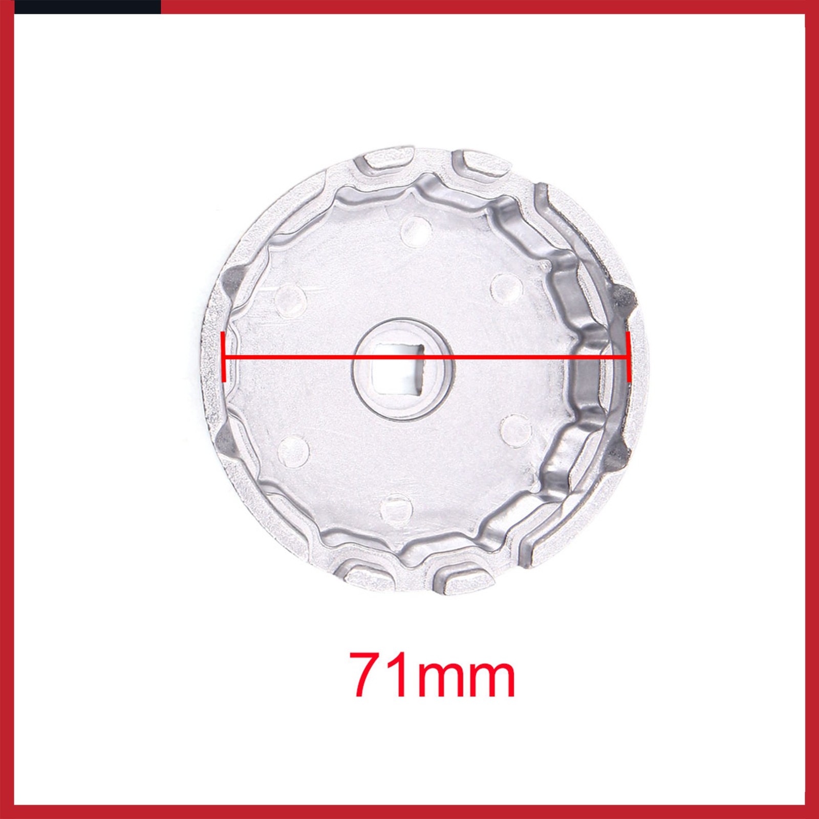10mm Square Socket 14 Flute 71mm Inside Dia Cap-Type Oil Filter Wrench