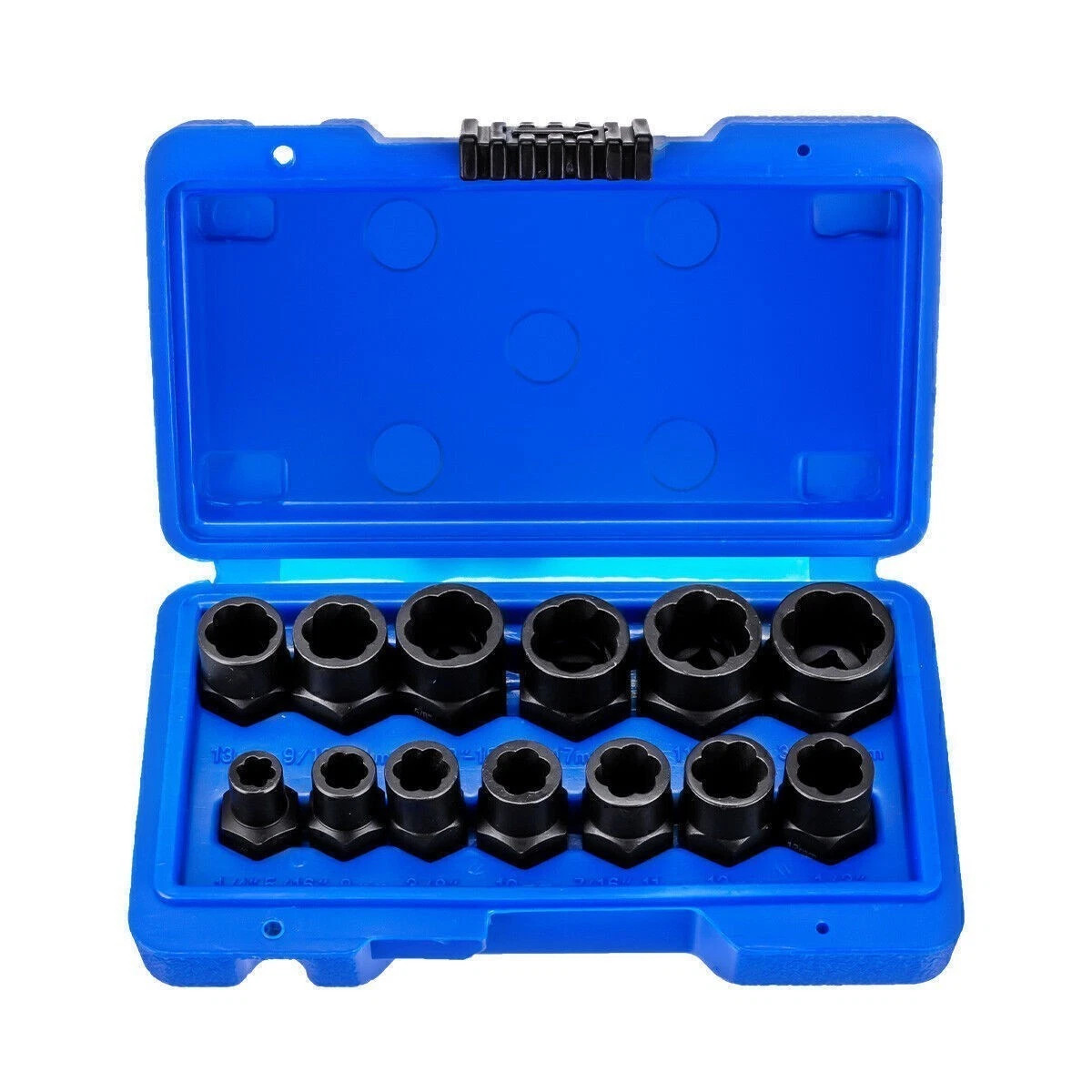 Impact Bolt Extractor Set Nut Remover Stripped Extraction Socket Tools 13pcs