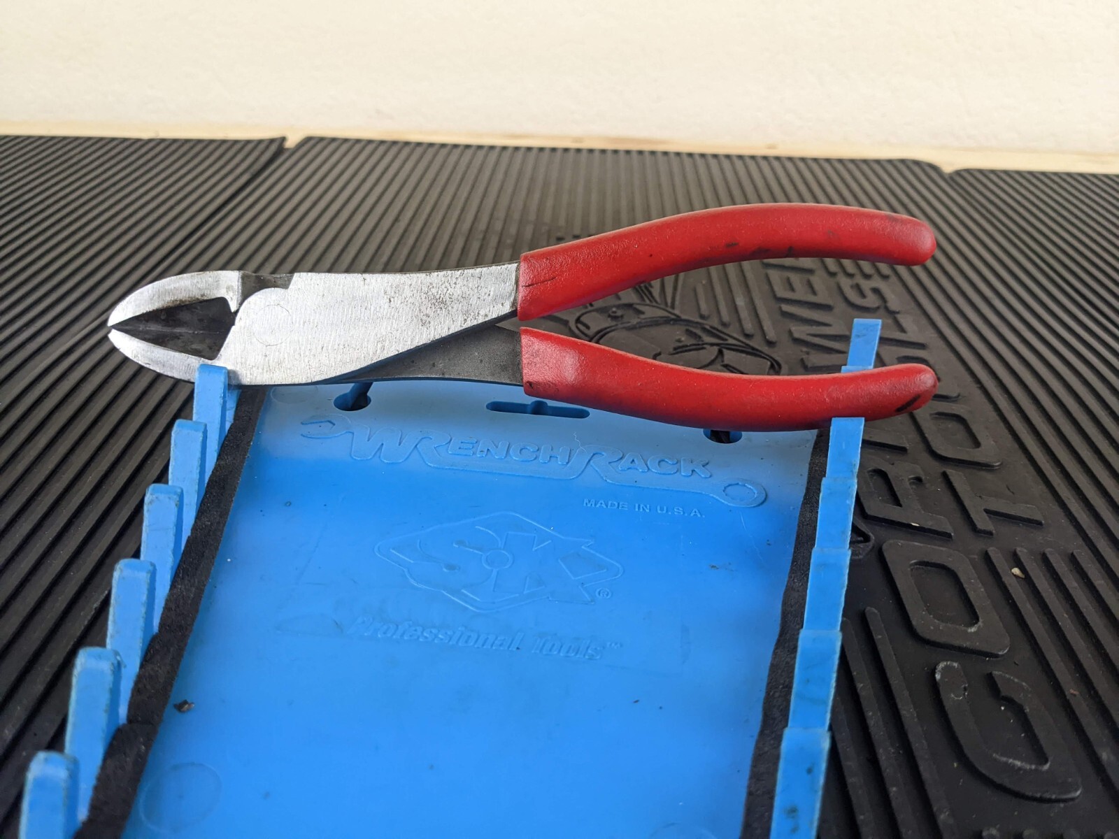 #au287 Snap On USA Vector Edge High-Leverage Diagonal Cutter Pliers RED 388CF