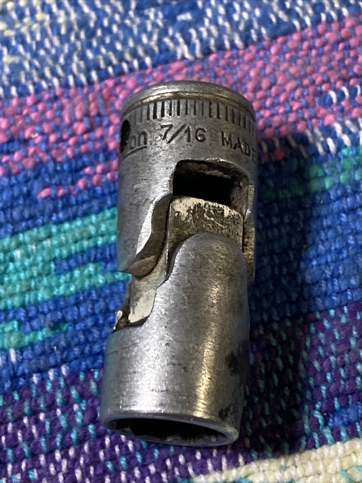 LOT Snap-On 3/8″ Drive 12 Point 7/16″Shallow Swivel Socket USA & 3/8 Craftsman