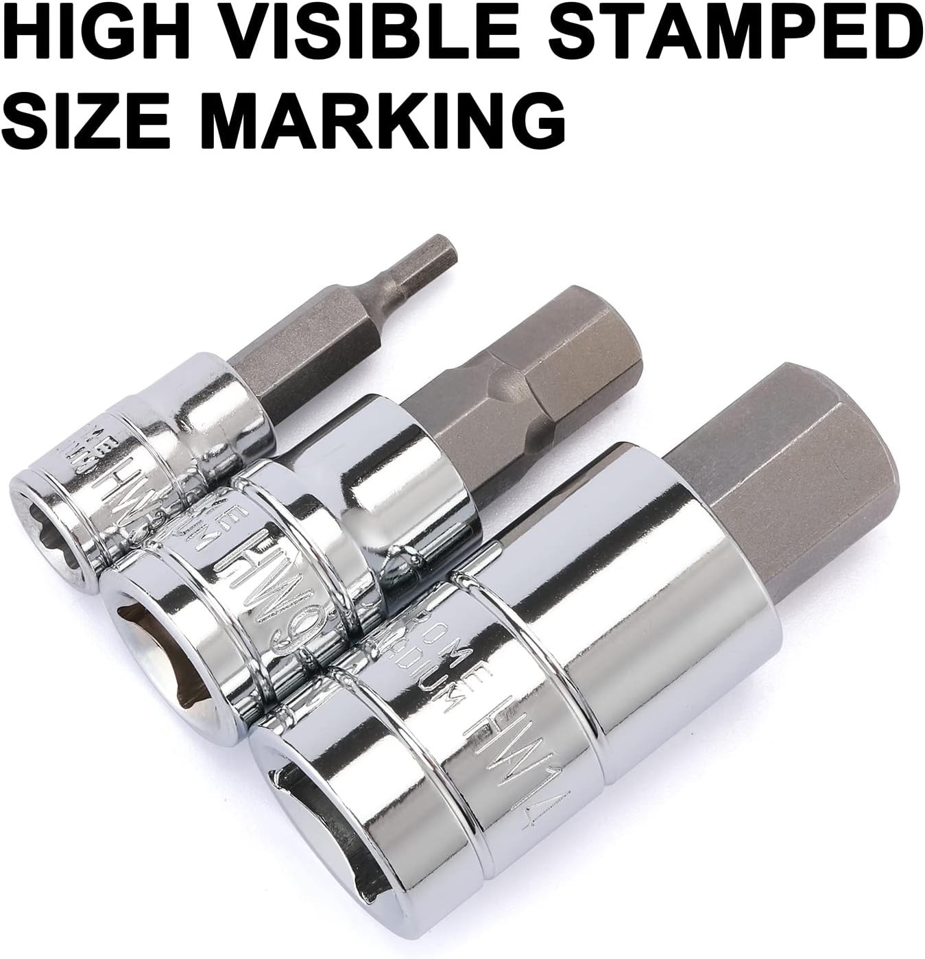 Professional 13-Piece Metric Hex Bit Socket Kit, 2mm to 14mm, with Carry Case