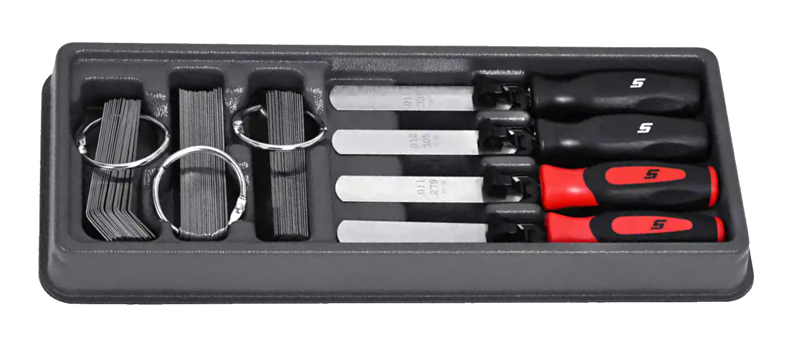 *NEW* SNAP-ON Feeler Gauge SET 82 pc Straight, Step & 45° *RED & BLACK* FB336RNB