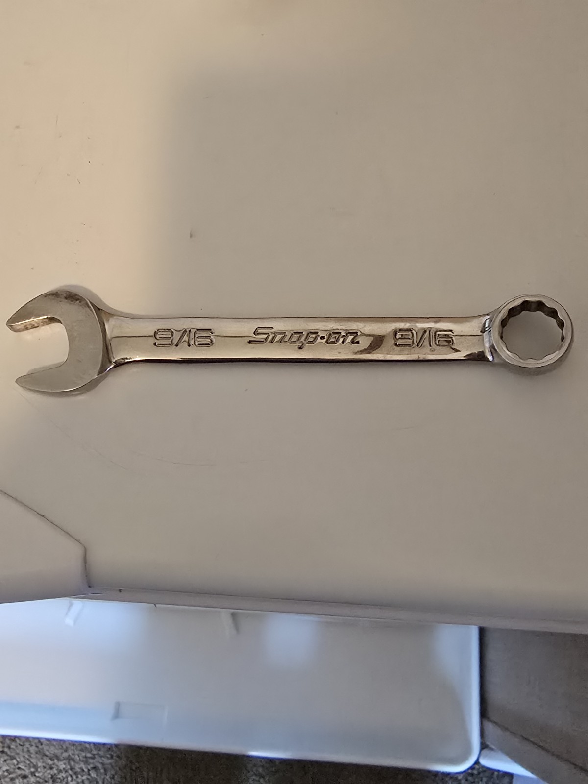 Snap-on Tools USA 9/16″ SAE 12pt SHORT Chrome Combination Wrench OEX180B