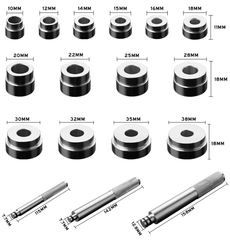 17 Piece Small Bearing Disassembly and Assembly Tool for Automobiles