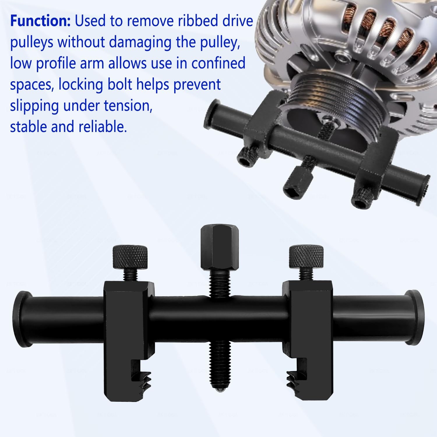 ZKTOOL Universal Ribbed Drive Crankshaft Pulley Puller Kit for Pulley Size Fr…