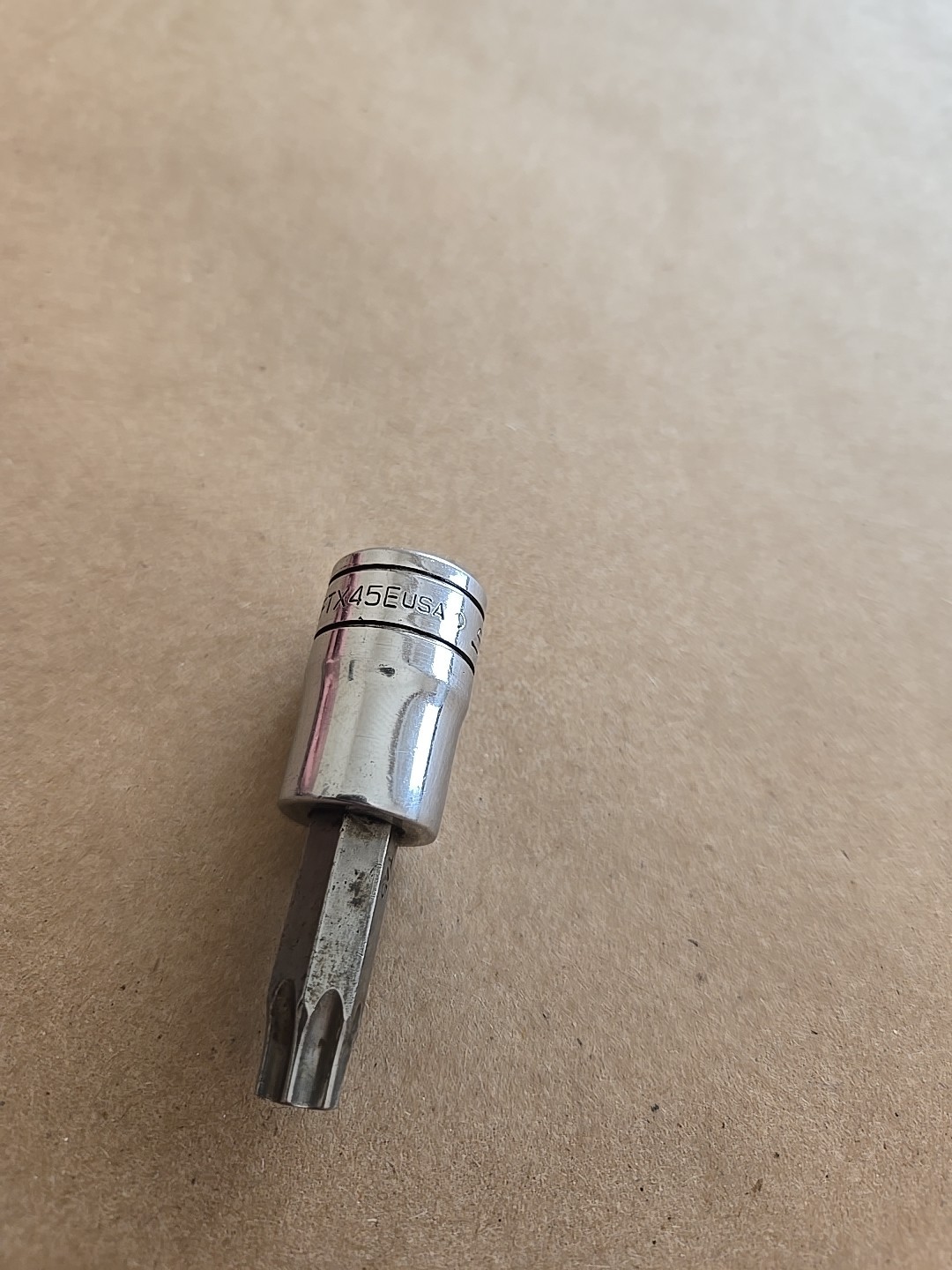Snap On 3/8″ Drive T45 Chrome Torx Bit Driver Socket FTX45E