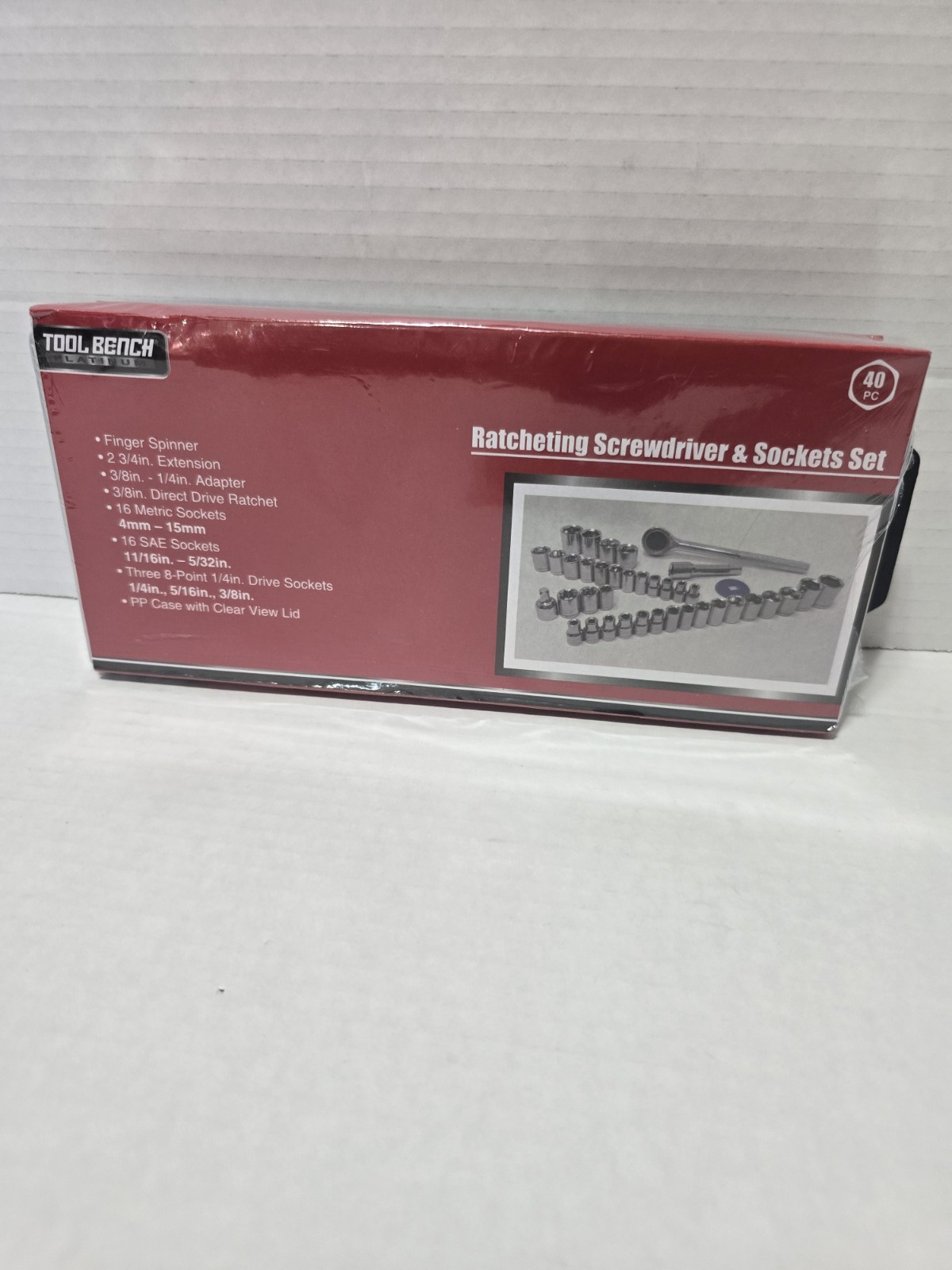 40 Piece Ratcheting Screwdriver & Socket Set Platinum Adapter Extension & Case