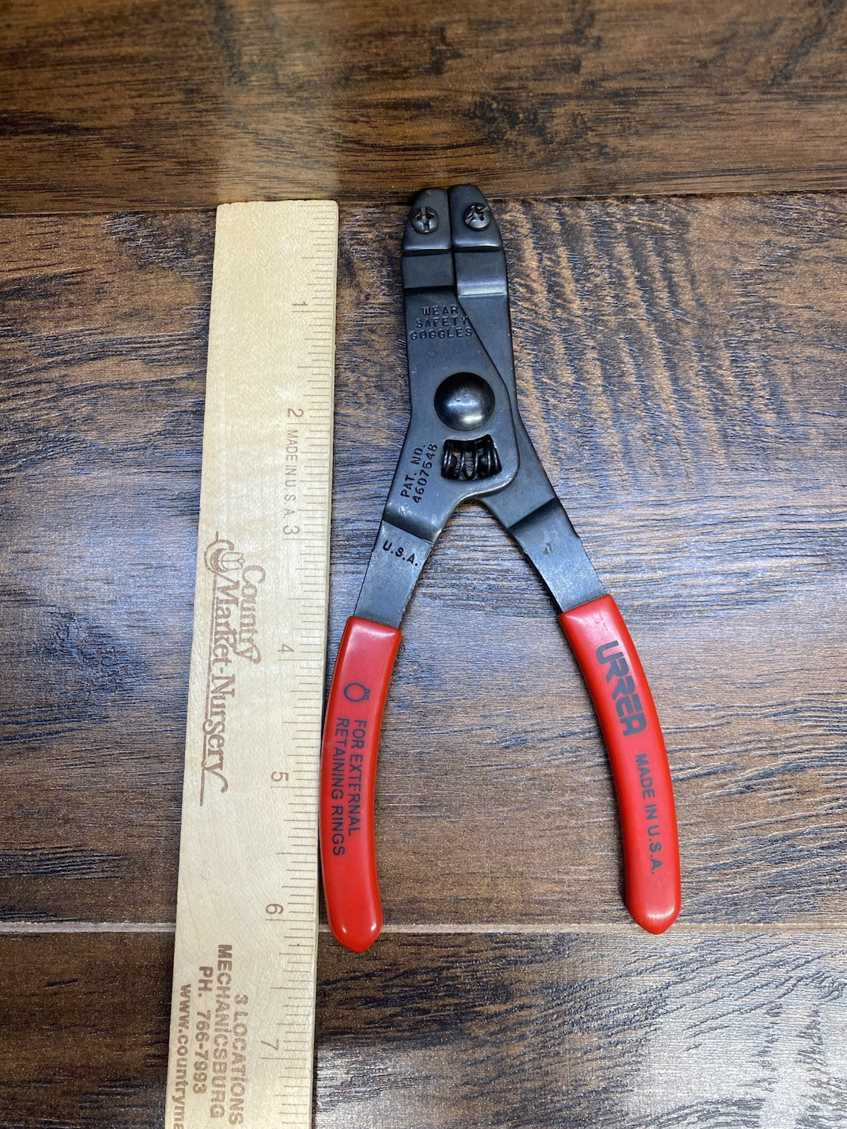 URREA No. 380 External Snap Ring Pliers U-380 USA No Tips NOS