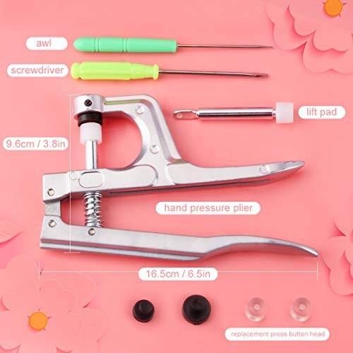 460 Sets 24 Color Snap Plastic Fasteners with Pliers Tool – No Sew Buttons for C