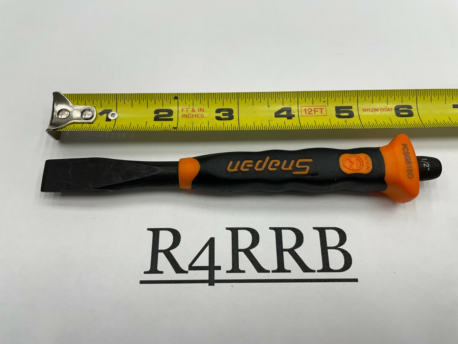 Snap-on Tools SPAIN NEW ORANGE Soft Grip 1/2″ Flat Edge Chisel PCSG816O