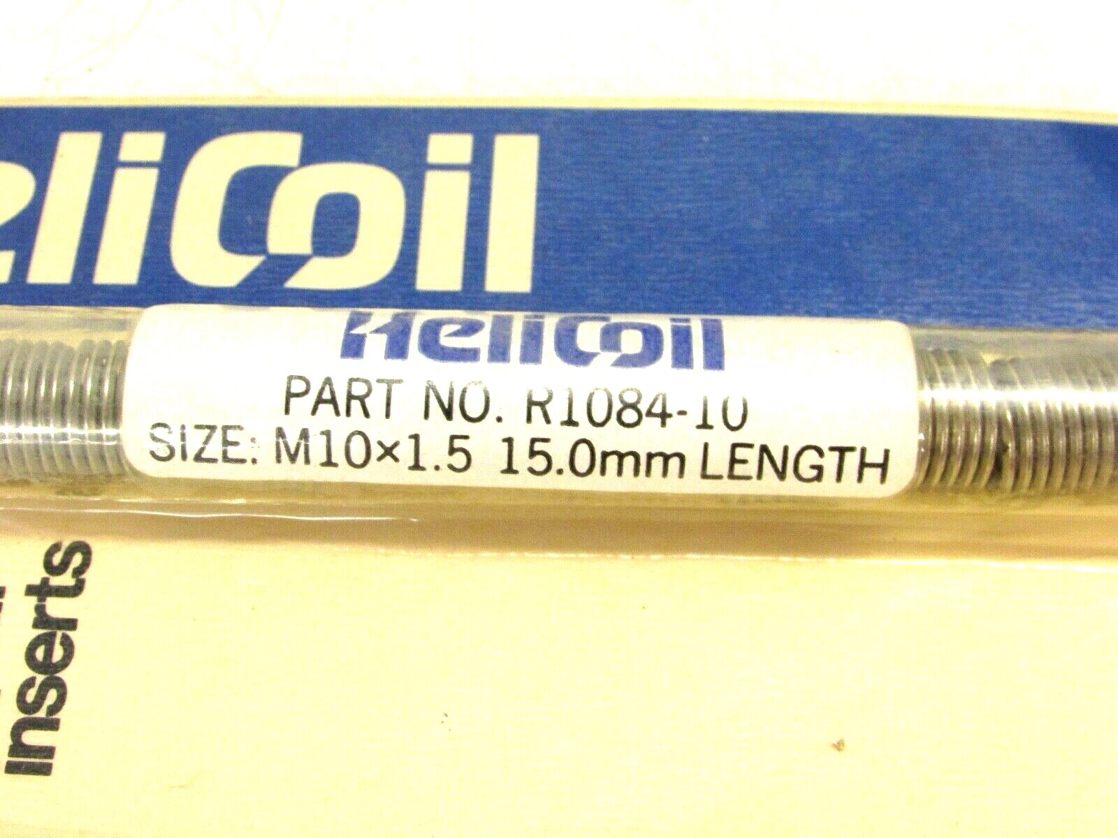 NEW! HeliCoil No. R1084-10 THREAD REPAIR INSERTS, SIZE M10 X 1.5 15.0mm LENGTH