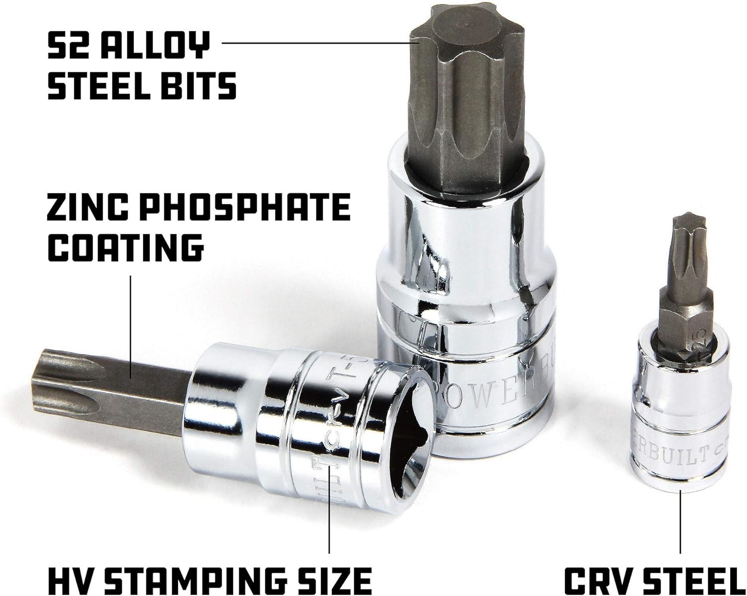 T-70 Star Bit Socket 1/2 Inch Drive Torx High Visibility Size Marking