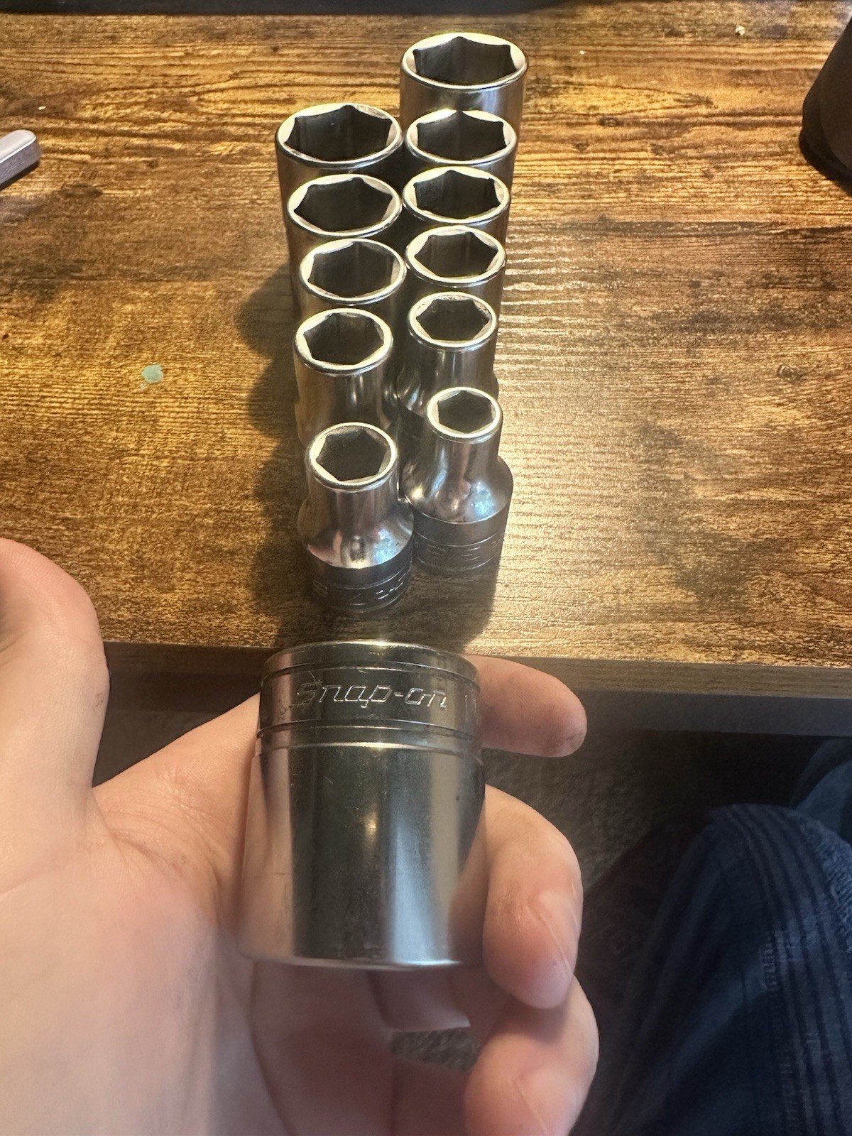 12 Piece Snap On 1/2 Drive Socket Set In Sae