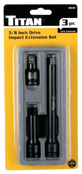 Titan 48140 3-Piece 3/8-Inch Drive Impact Extension Bar Set
