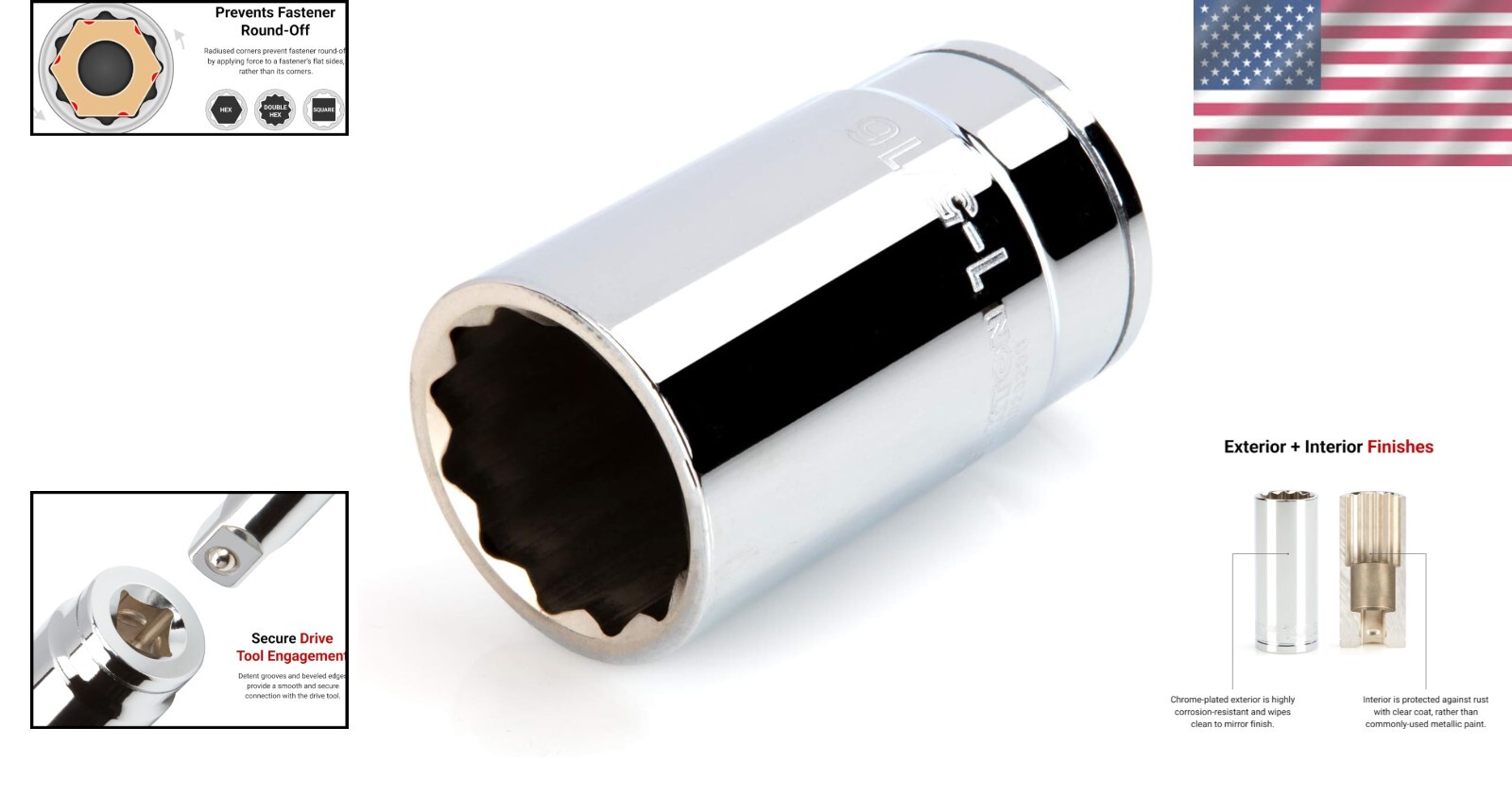 Lightweight 1/2 Inch Drive x 1-5/16 Inch Deep 12-Point Socket – Easy Handling