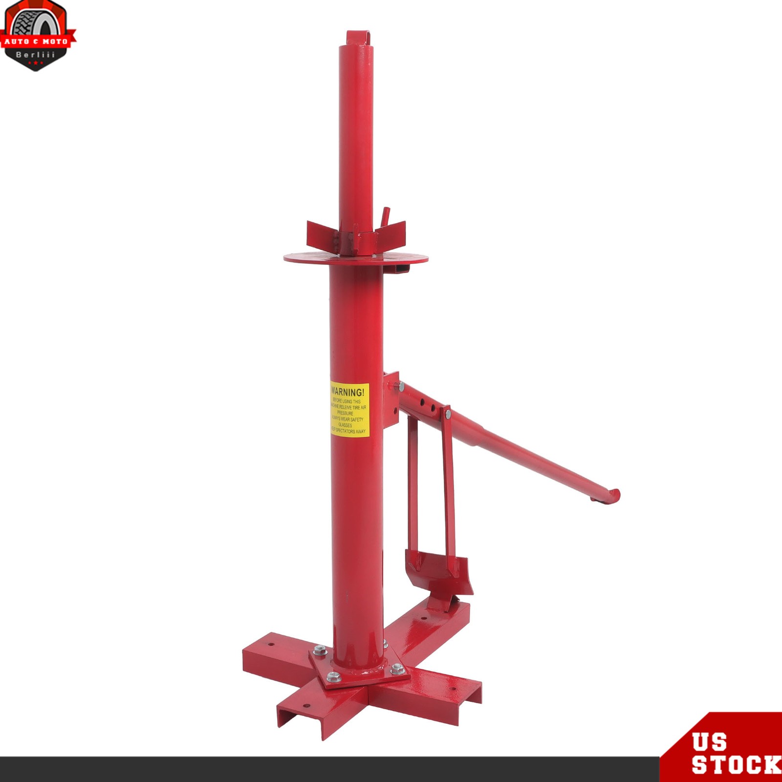Portable Hand Bead Breaker Mounting Tool 8″ to 16″ Tires Manual Tire Changer Red